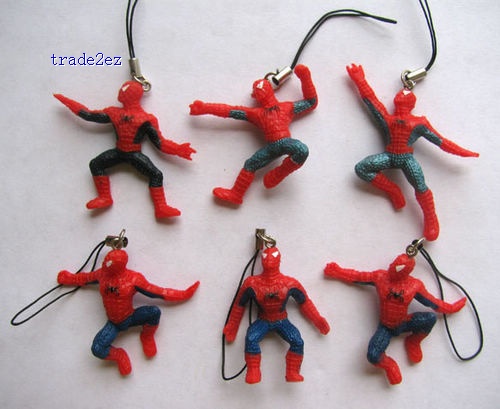 Spiderman Cell Phone Charm Figures Party favor