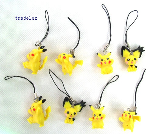 lovely Pikachu Cell Mobile Phone &Handbag charms straps