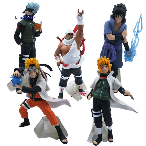 NARUTO Uzumaki Kakashi SASUKE PVC Figure Set Of 5 Pcs