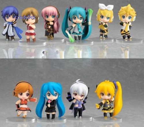 Set /10 pcs New Vocaloid HATSUNE MIKU Family Figures Rin Len