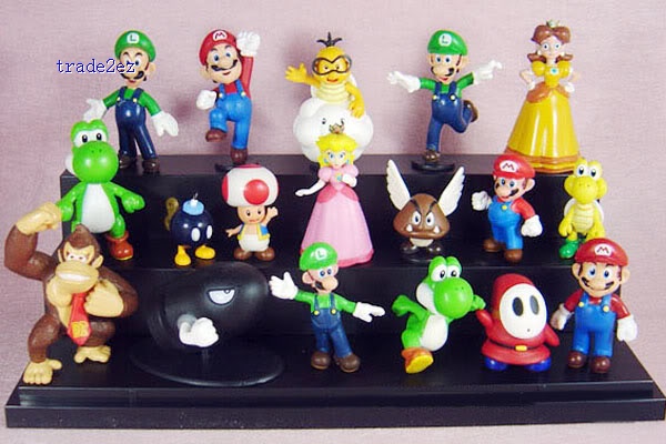 NINTENDO SUPER MARIO BROTHERS LOT 18 FIGURES NEW