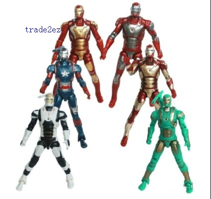Marvel&DC The Avengers Set of 6 PCS Iron Man Action Pvc Figures