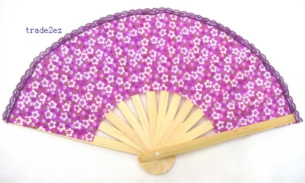 Collapsible Chinese Bamboo Fan/Silk Hand Fan Craft/Flower Hand Fan/Home Decor Gift