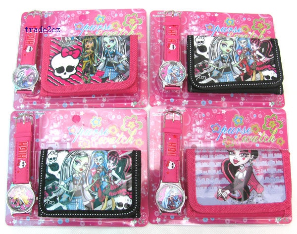 Monster High Watches wristwatches + Purses Wallets