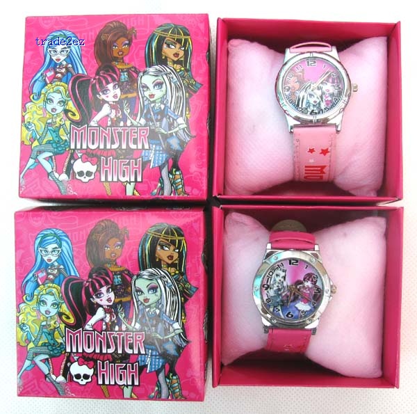 Monster High Watch with boxes Christmas gift high qulaity for kids