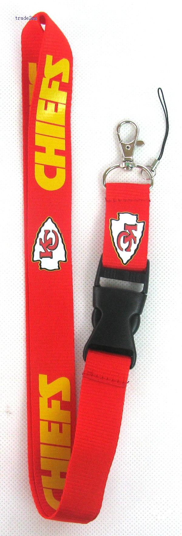 Kansas City Chiefs Logo Lanyard/ MP3/4 cell phone/ keychains /Neck Strap Lanyard