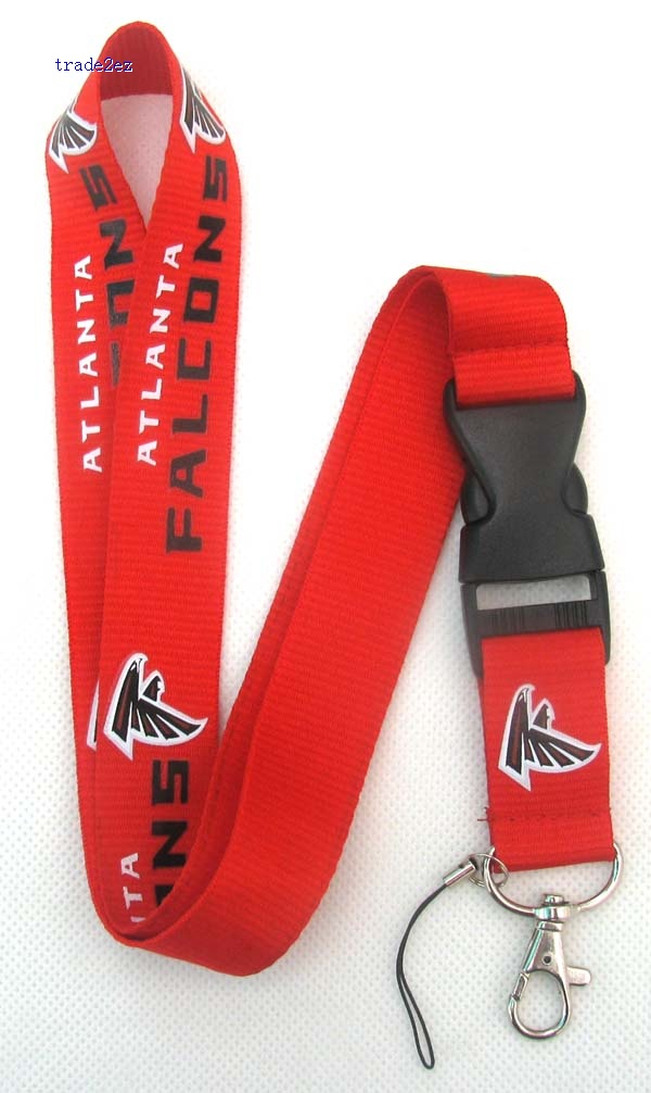 Atlanta Falcons Key Chain Lanyard Cell Phone Ipod Strap Neck Pass Logo Keychain ID