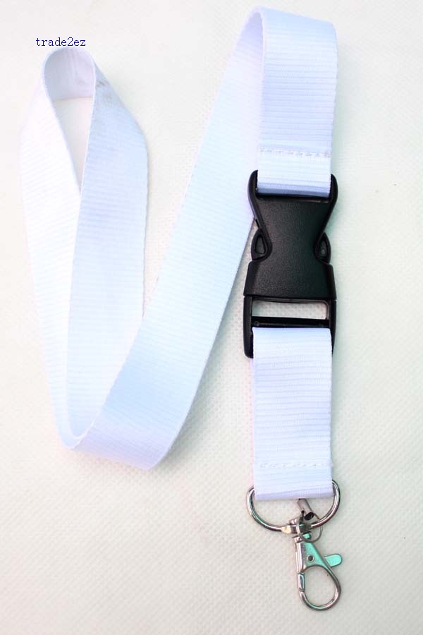 Blank Solid White lanyard