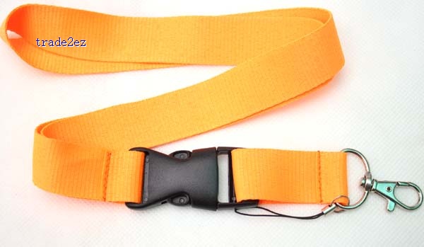 Blank Solid Orange lanyard