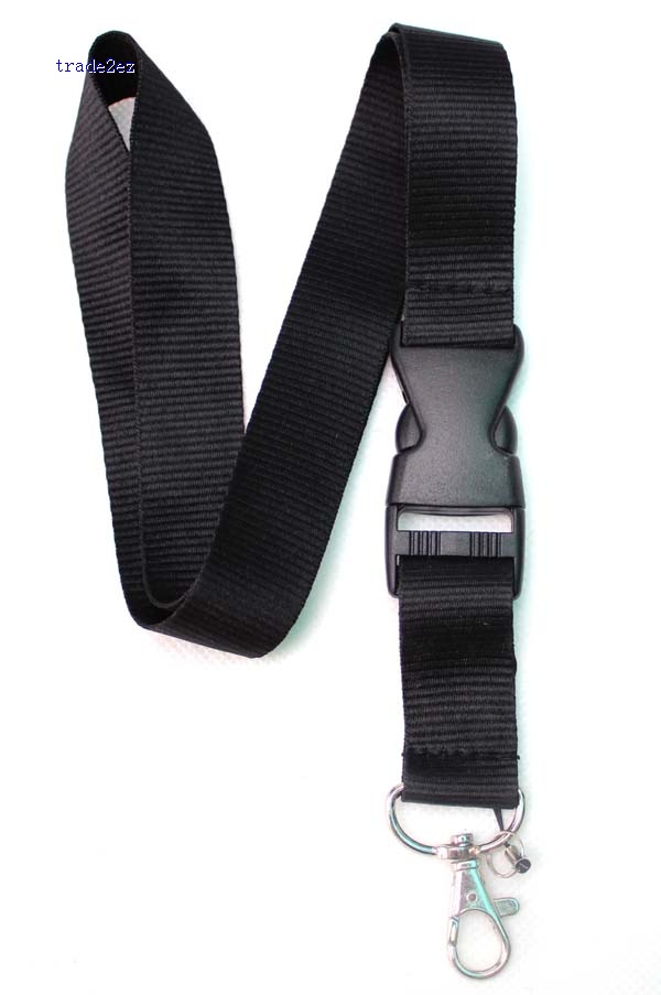 Blank Solid lanyard black