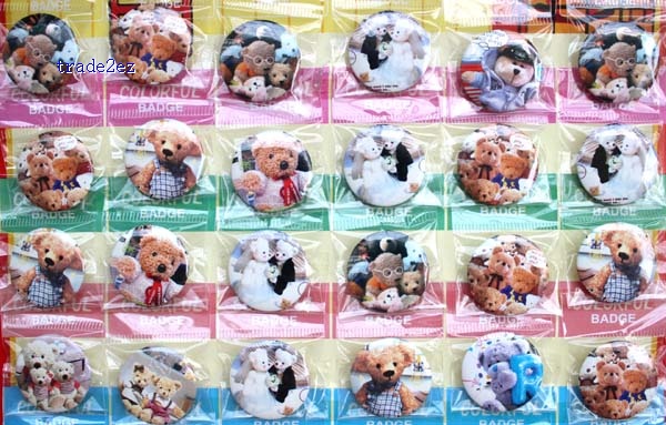 Teddy bear 3cm badge