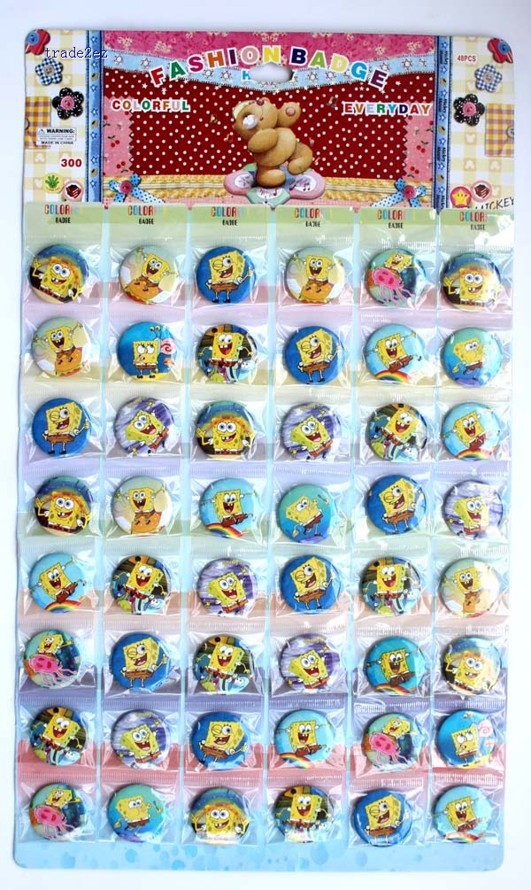 Spongebob 3 cm badge new