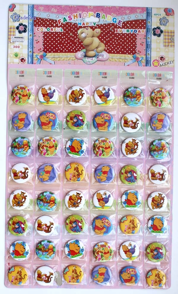 winnie the pooh 3cm badge