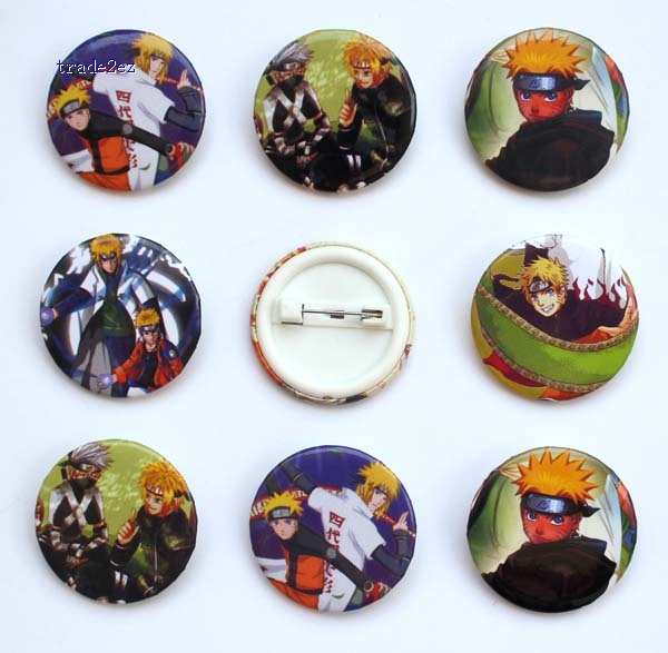 Naruto 3 cm pin badge new
