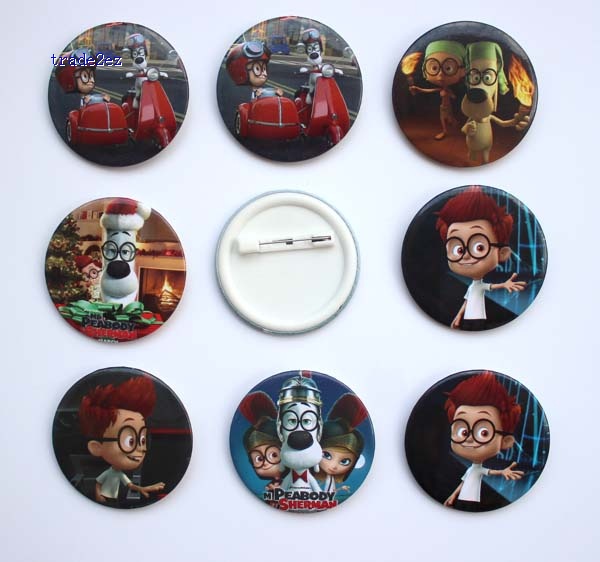 Peabody & Sherman 4.5 cm badge