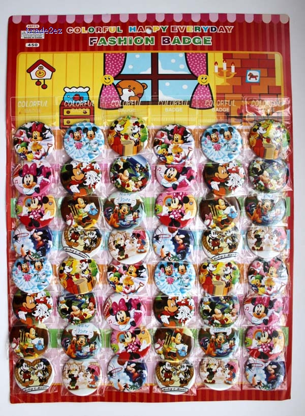 mickey minnie mouse 4.5cm badge