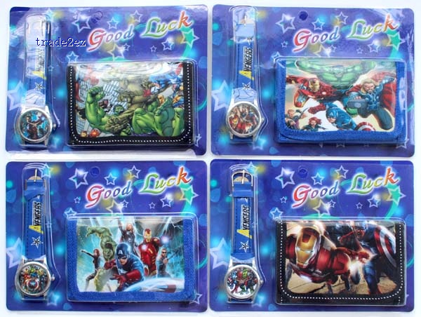The Avengers wallet and watch set