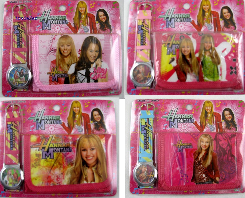 Hannah Montana wallet and watch set