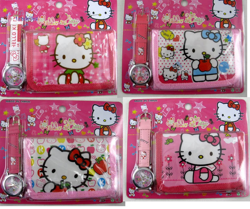 Hello Kitty wallet and watch set