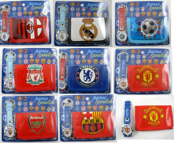 football club wallet and watch set