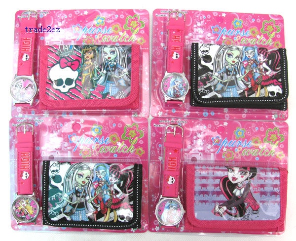 Monster High watches and wallet set