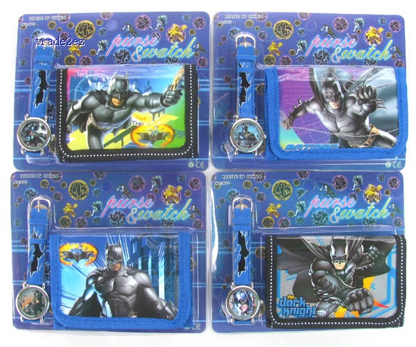 batman watches and wallet set