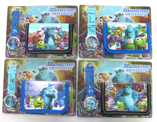 Monsters University watches and wallet set