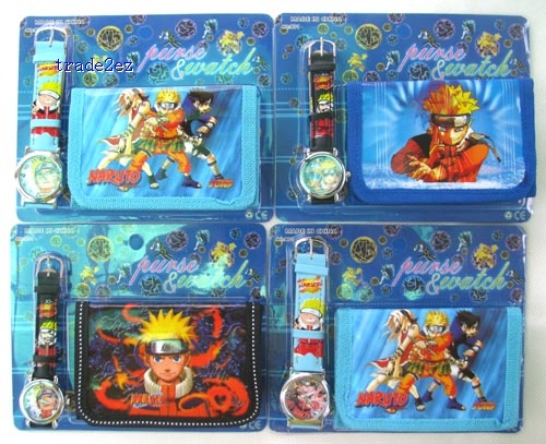 Naruto wallet and watch set