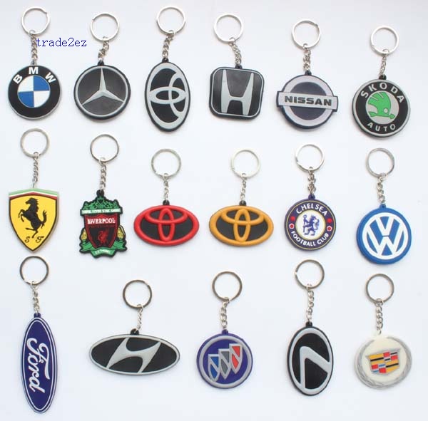 world car logo keychain