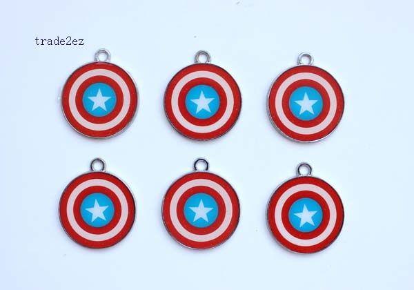 captain american round pendant new