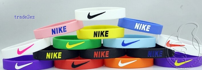 lot colors nike silicone bracelet