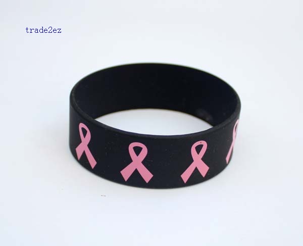 Red ribbon silicone bracelet