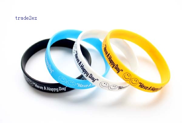 have a happy day silicone bracelet