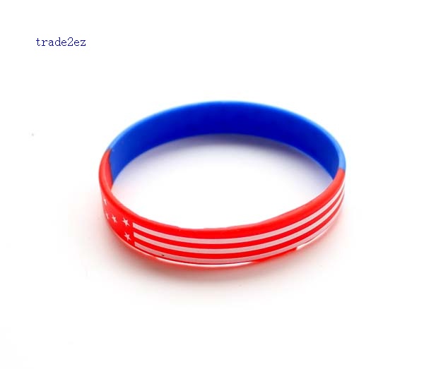 American country flag silicone bracelet