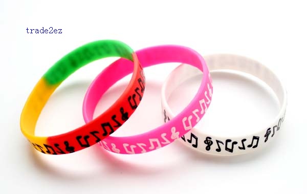 musical note silicone bracelet