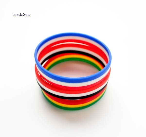 3 colors mix silicone bracelet