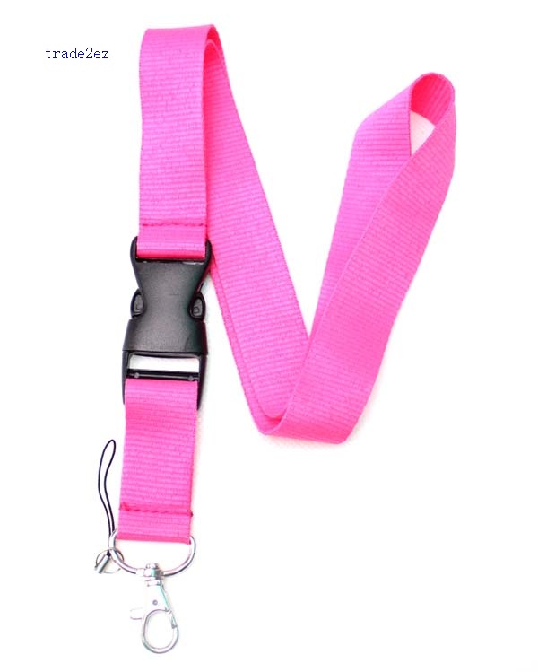 Blank Solid Pink lanyard