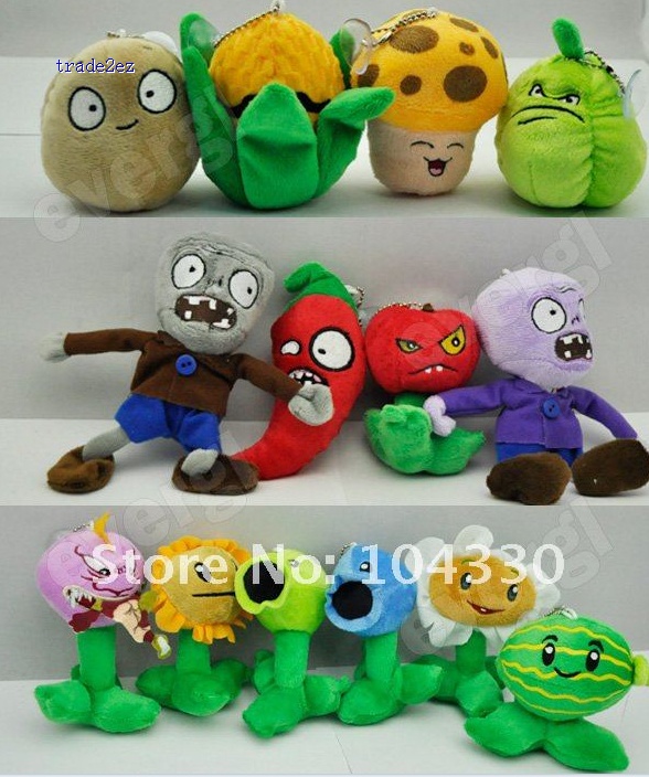 Plants vs. Zombies 12cm plush toy 14 pcs set