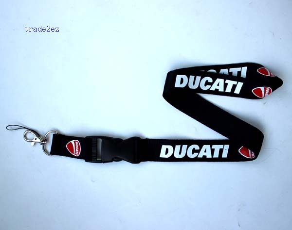 Ducati Motor Lanyard Black White