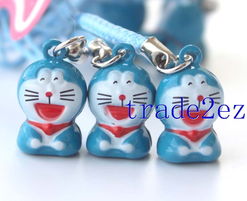 Doraemon Anime Cartoon Strap & Bell Charms 3-Style