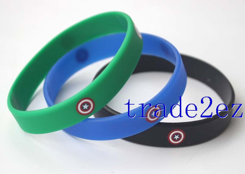 Hero Captain America Logo Wristband Silicone Bracelets