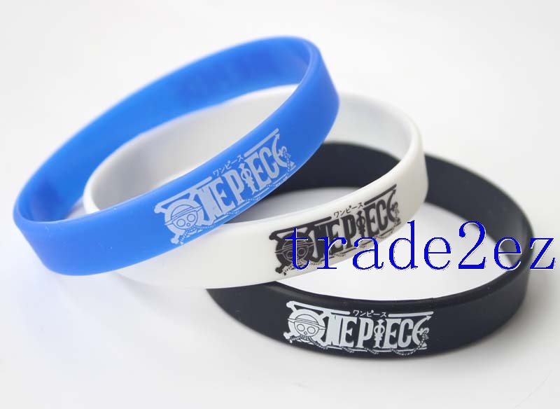 Popular Anime ONE PIECE Logo Wristband Silicone Bracelets