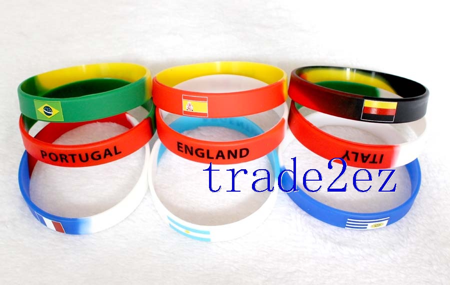 Football team silicone wristbands