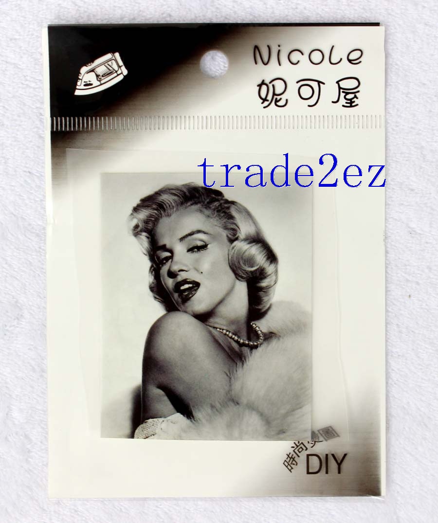 Super Star Marilyn Monroe DIY Patch Sticker