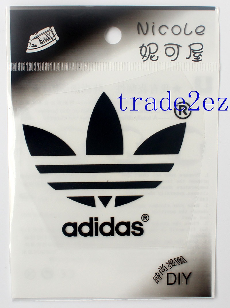 Black Adidas Originals Logo DIY Patch Sticker