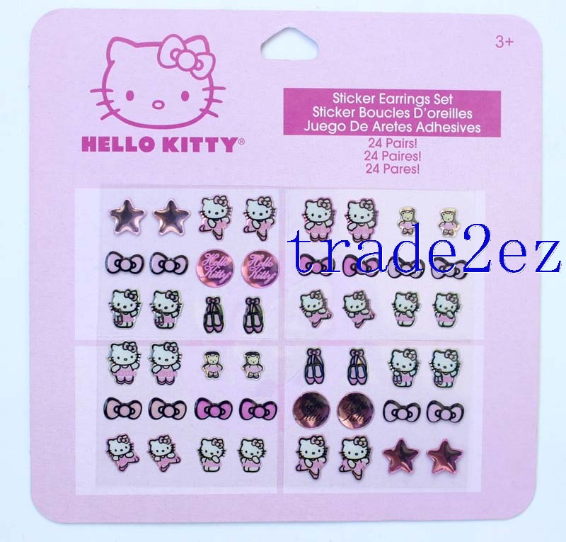 Animation Hello kitty Cartoon Earring Sticker