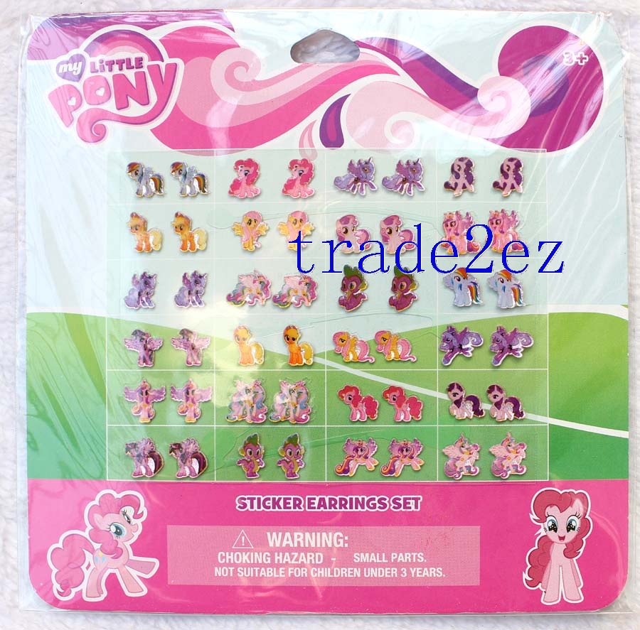 Cartoon My little pony Earring Sticker