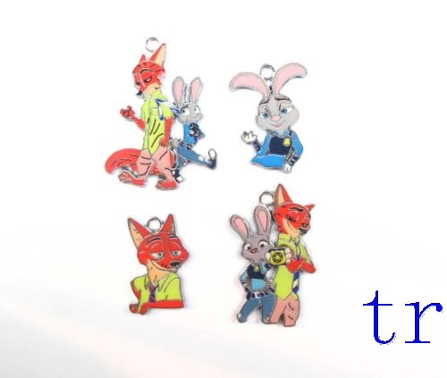 Zootopia Judy Hopps/Nick Wilde Metal Pendants