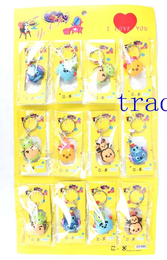 3D Tsum Minnie/Mickey Mouse PVC keychains