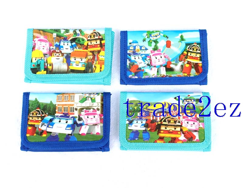 Cartoon Police Car Poli Trifold Wallet